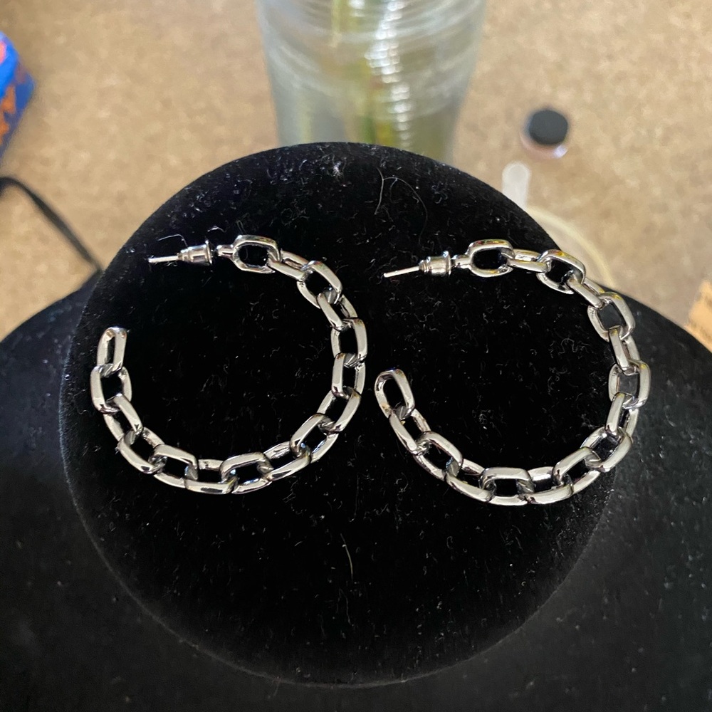 Silver hoops
